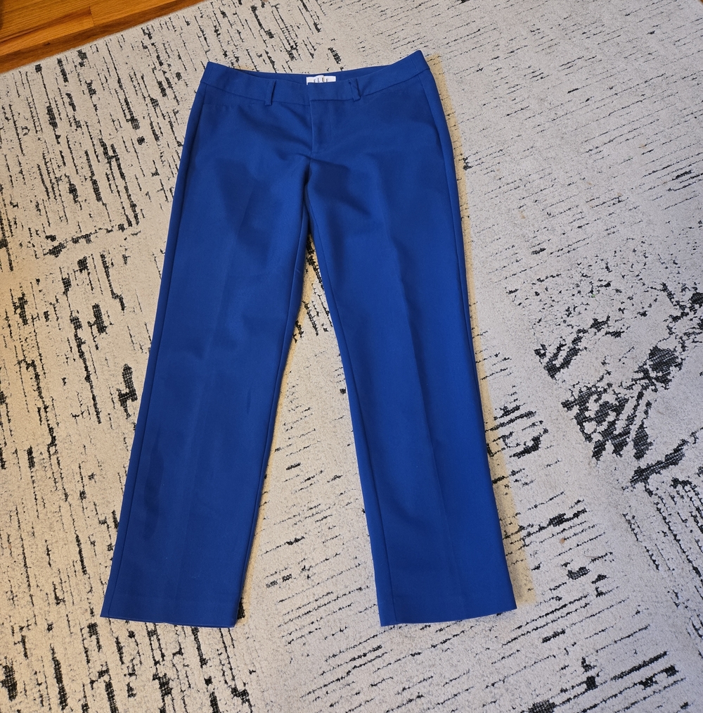 Elle Cobalt Straight-Leg Dress Pants